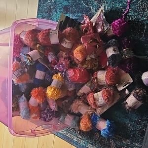 Lot Of Assorted Yarn & Ribbon